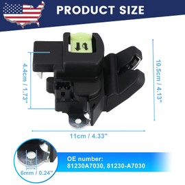 E-Vniko Rear Trunk Latch Door Lock Actuator Compatible for Kia Forte 2013-2018 Hyundai Accent 2018-2023 Replace Tailgate Door Latch 81230-A7030