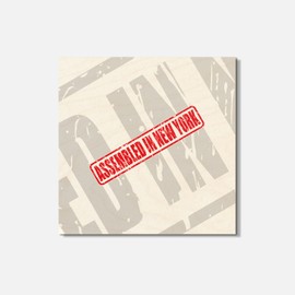 Unbranded Assembled In New York Grunge Travel 4'' X 4'' Square Wooden Coaster