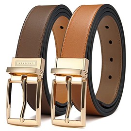 Reversible Belt for Women, CR 1.25" Womens Leather Belt for Jeans Pants - 2 Styles in One Belt
