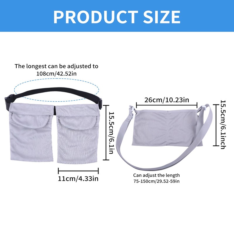 2 PCS Mastectomy Drainage Pouch with 3 Pouch,Mastectomy Supplies,Adjustable Drain