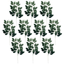10PCS Simulation Plant Leaves Realistic Artificial Branches for Flower Arrangement Vase Decoration