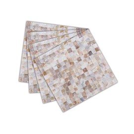 TPFSH Mother of Pearl Peel and Stick Backsplash Tiles，12 inches x 24 inches Ivory White Self Adhesive Mosaic Shell Tiles for Kitchen, Bathroom Wall