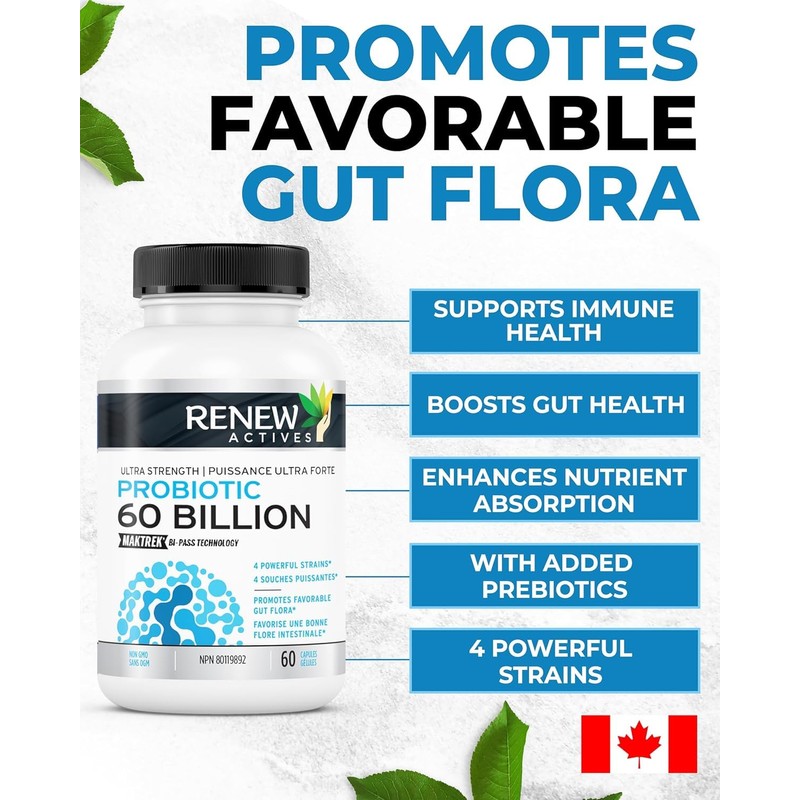 Renew Actives RENEW ACTIVES Probiotic Supplement for Digestive Health 60