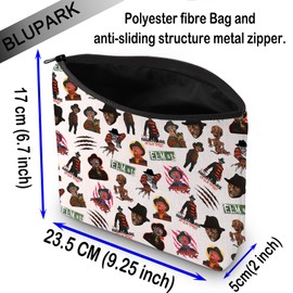 FK Lovers Gift NOES ELM Makeup Bag Horror Movie Canvas Zipper Pouch Horror Movie Lover Gift (ELM)