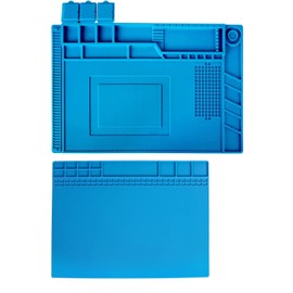 Sutekus Silicone Soldering Mat Heat Resistant Magnetic Repair Mat Heat Insulation Soldering Station Pad for Soldering, Computer Repair, Electronics, 2Pack