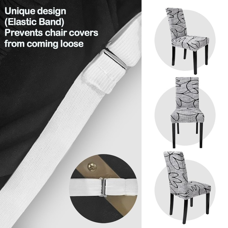 Zindoo Stretch Chair Covers for Dining Room, High Back Dining
