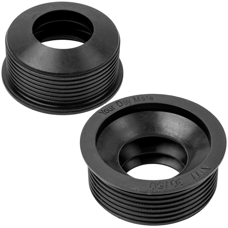 Siphon rubber sleeve, 2 pieces, made of rubber, NW 30/50,