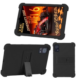 KUSINHOKA Hülle für Headwolf FPad 7/Headwolf FPad 7 Pro 8.4 Zoll, Weiche Silikon Tablet Schutzhülle mit Verstellbarer Ständer, Stoßfest Kratzfest Schutzhülle Cover Case, Schwarz