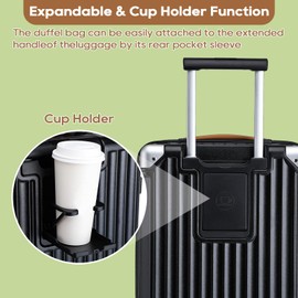 Joyway Luggage with Spinner Wheels, Hardside Large Suitcase with Cup Holder, Lightweight 28 Inch Carry On Checked with TSA Locks Black