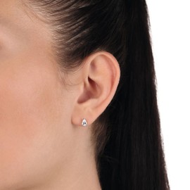 Amor 2039272 Women's Stud Earrings 925 Sterling Silver with Synthetic Zirconia 0.6 cm White Comes in Jewellery Gift Box, Sterling Silver, Created Cubic Zirconia