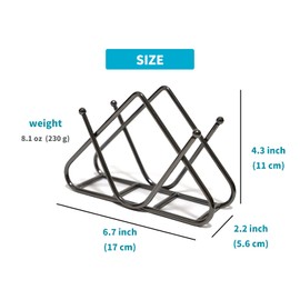 Mail Letter Holder Mail Organizer Countertop, Letter Sorter Envelope Mail Sorter Stand Holder for Desk, Home Office School, Bill Filling Paper Document (Black)