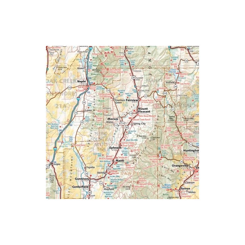 Benchmark Maps: Utah Recreation Wall Map - 26 x 33