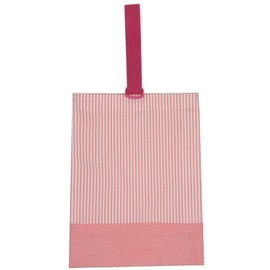 miwaki Bag13 Shoe Case, Shoe Bag, Boys, Handbag, Elementary School, Kindergarten, Nursery, Made in Japan, Handmade with Name Tag, Motif, Simple, Plain, Thin Stripe Salmon Pink