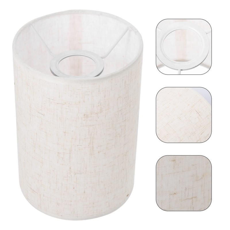 VANZACK Tall Drum Lamp Shade: Cylinder Linen Lamp Cover -