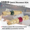 Ebrmeiwo QDB10 Quick Disconnect Kits for Torches with Check Valves,