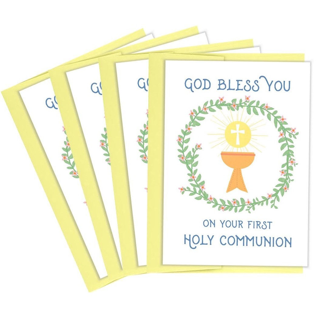 Tiny Expressions First Holy Communion Greeting Cards (4 Pack)