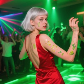 Margs and Matrimony Bachelorette Temporary Tattoos - 200+ Margarita Party Decorations Supplies Green Martini Cocktail Cheers Tattoo Stickers for Mexican Fiesta Wedding Bridal Shower Party Decor