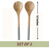 Folkulture Salad Servers or Salad Tongs, Wooden Utensils for Serving