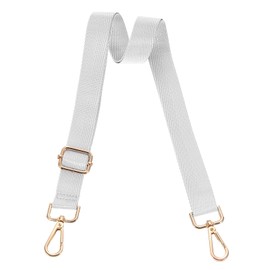uxcell Wide Shoulder Strap, 2.5cm Adjustable Purse Strap Replacement Crossbody Strap for Shoulder Bag Handbag, Silver, Light Gold Pull Core Buckle