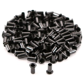 [100 Pack] HolsterSmith Black Coated Eyelets - (#6-12 Length) - (3/16 in. Diameter) - (USA Made) - Rivets for DIY Kydex Holsters, Leather Shoes, and Canvas Cloth
