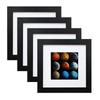 EGOFINE 6x6 Black Photo Frames Set of 4 - Made