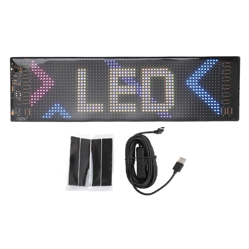 LED Car Sign Professional 13.7x4.0inch Thin Waterproof Scrolling Programmable Flexible
