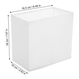 Alipis White Rectangular Lampshade - Table Lamp Floor Lamps Replacement E27 Fabric Lamp Shade Natural Linen Lamp Cover