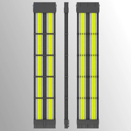 COOCAT PSU Power Supply Cable Extension Kits, 24Pin ATX Cable, 4+4 Pin CPU Cable, 3X 6+2 Pin PCIE Cable, 4X Cable Comb (BYG, 4-Cable-Set)