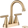 Cobbe Brushed Gold Bathroom Faucets, 4-Inch Bathroom Sink Faucet, 2