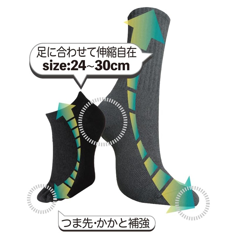 Otafuku Glove Socks (Elastic Socks, Five Toe Socks, Short Socks),