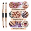 Set de 5 Pinceles de Uñas VABESSA para Acrílico, Doble