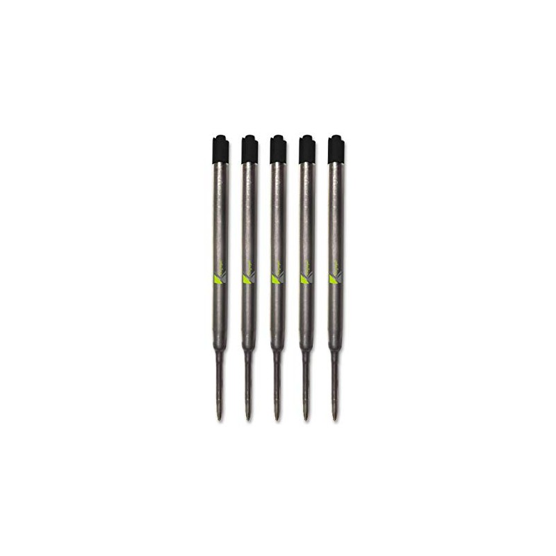 Quality Refills For Parker Ballpoint Medium Black x 5 -