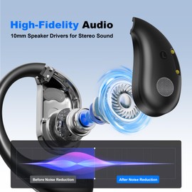 AI Translation Earbuds Real Time, 144 Language Translator Earbuds, 3-in-1 Open Ear Wireless Bluetooth Earbuds, Translation Device for Travel Business Learning Compatible with iOS and Android, Black