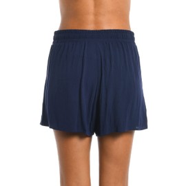 La Blanca Women's Beach Short Swimsuit Cover Up, Indigo//Beachcomber Basics, S