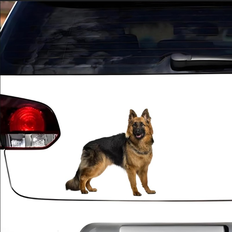 German Shepherd 3D Sticker Waterproof Reflective for Car, Laptop, Fridge,