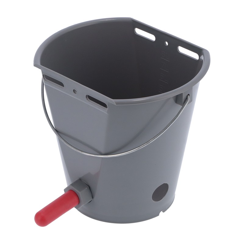 8L Plastic Feeder Bucket with Nipples Check Valves Feeding Equipment
