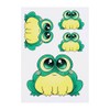 Azeeda 4 x 'Molliger Frosch' Temporäre Tattoos - Wasserfest, Hautfreundlich