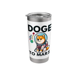 DOGE To Mars Funny Doge Shiba Inu Dog Men & Women Stainless Steel Insulated Tumbler