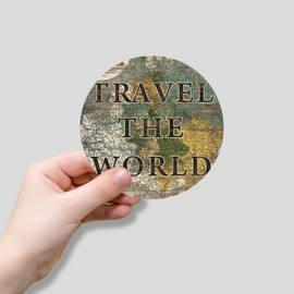 Luckluccy Travel The World Stickers 50 Pcs Antique Old Map Vinyl Decal Sticker Inspiring Bible Scripture Durable Round Labels Paster Gift Packing Decorative Labels Envelope Seals 2inch