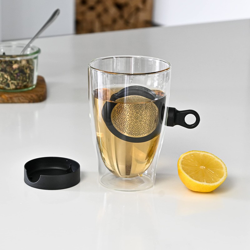 AdHoc TE31 MagTea Magnetic Tea Filter with Drainer MagTea, Black,