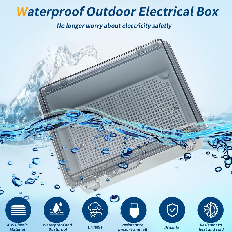 Waterproof Distribution Box IP66, Surface-Mounted Distribution Box with Combination Lock,