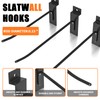 8” Slatwall Hooks, Black Slat Wall Display Hook, 25 PCS