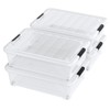 Fiazony 25 L Clear Plastic Bins for Under Bed Storage,