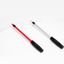 JIESITE Telescopic Roulette Acrylic Poker Chip Rake, Casino Grade Poker Chip Pusher Poker Chip Collector for Blackjack, Texas Hold'em (Red)