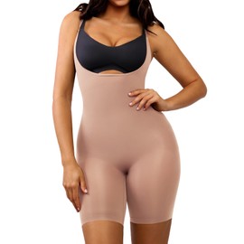 SHAPELLX One Piece Bodysuit for Women Tummy Control Back Support Body Shaper Waist Slimmer Bodysuit Compression Garment
