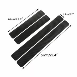 agd Auto Accessories 5D Glossy Carbon Fiber Vinyl Car Scuff Plate Door Sill Stickers