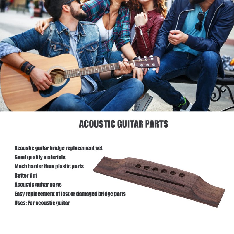 Acoustic Guitar Rosewood Bridge Saddle & Nut Guitar Replacement Parts