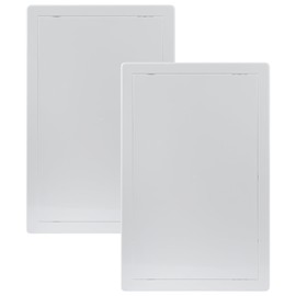 Vent Systems White ABS Plastic - Access Panel 10 x 16 Inch - Pack of 2 - Access Door for Drywall, Wall and Ceiling Electrical and Plumbing Service Wall Hole Cover, Exterior Dimensions 10,75x16,75 inch