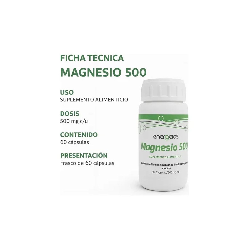 Magnesio Citrato 60 Caps Y Monohidrato De Creatina 500 Mg