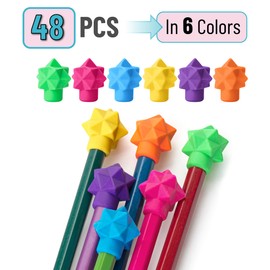 Mr. Pen- Pencil Erasers Toppers, 48 Pack, Vibrant Colors, Erasers for Pencil, Pencil Top Erasers, Back to School Supplies